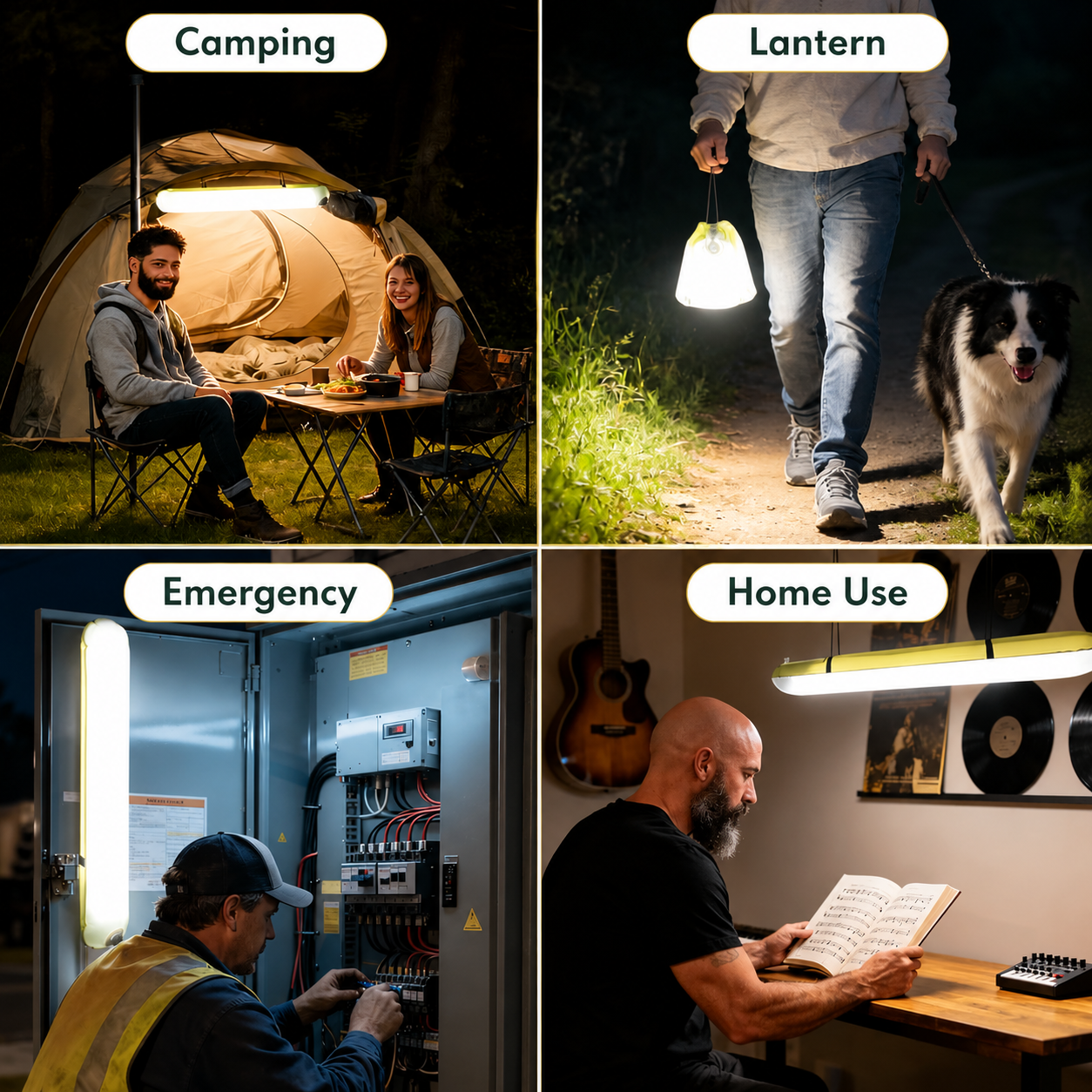 Inflatable Solar Camping Lantern with USB-C Charging for Tents & Power Outages