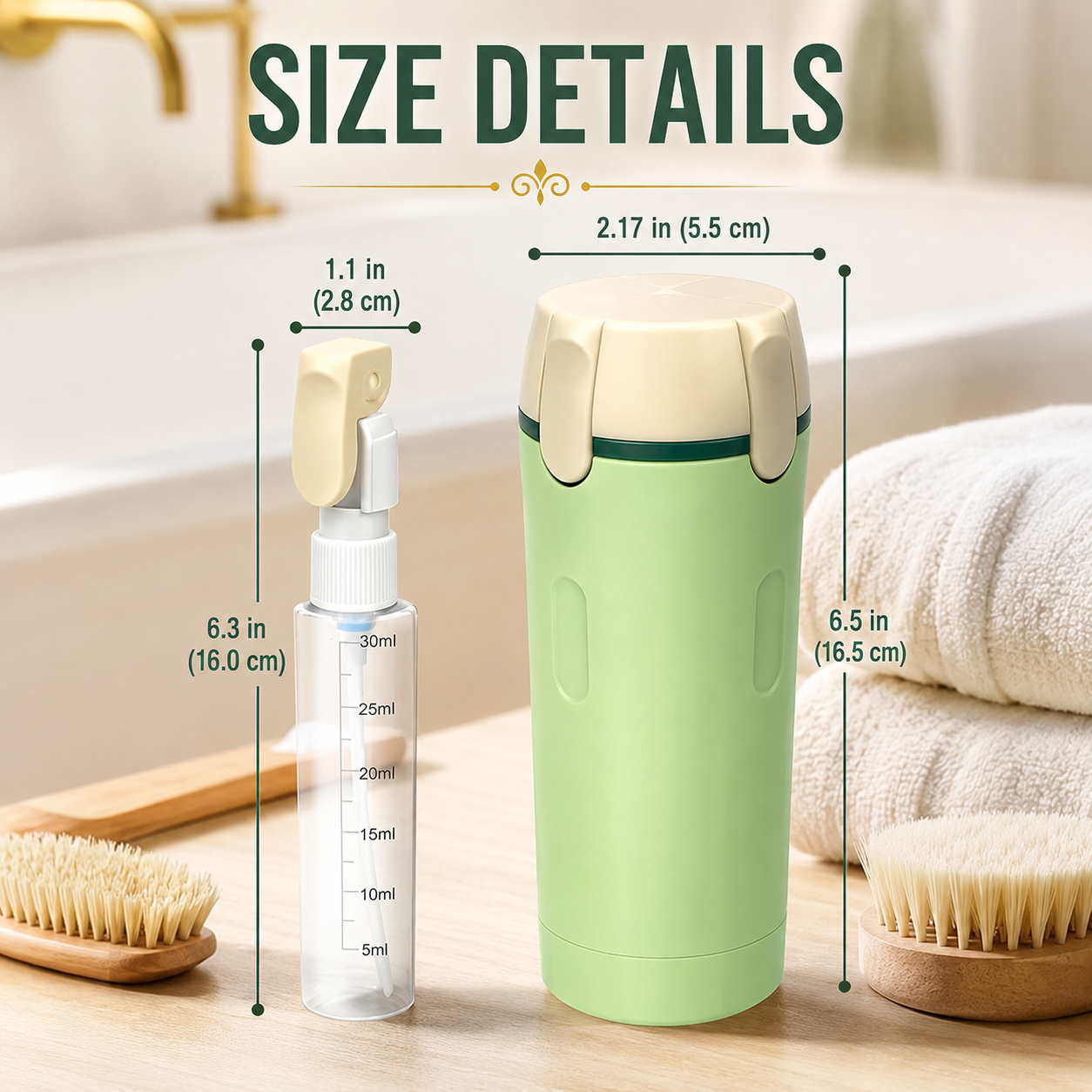 4-in-1 Travel Bottle Dispenser with Leak-Proof Caps for Easy Packing