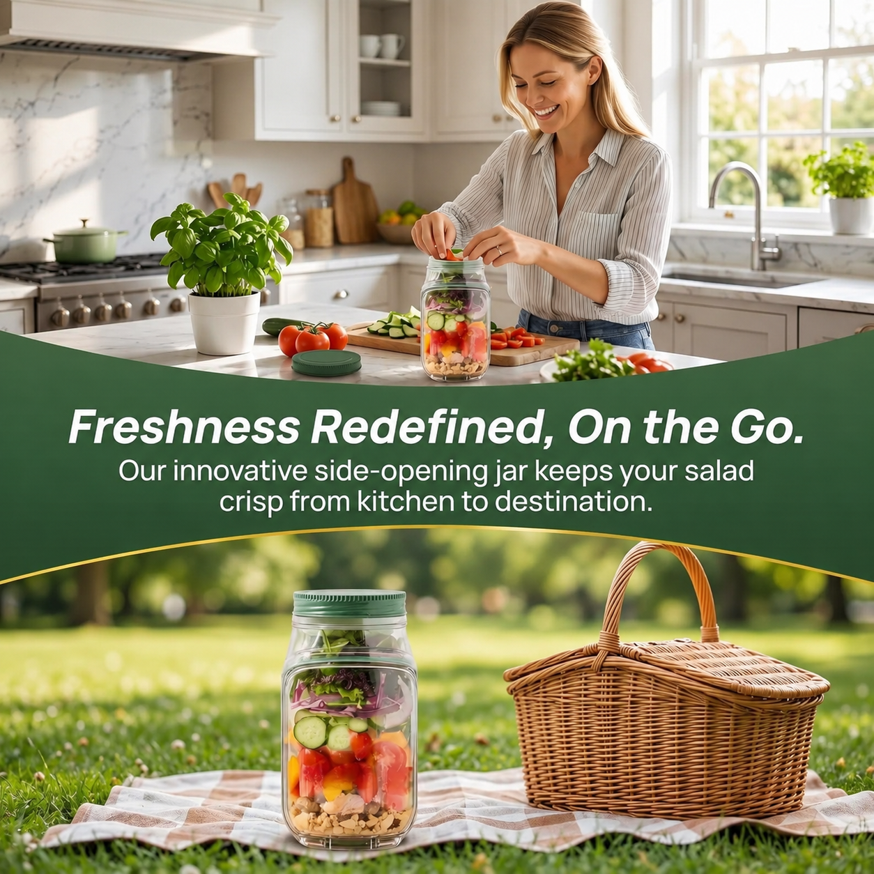 All-in-One Salad Container Gift for Health-Conscious Foodies