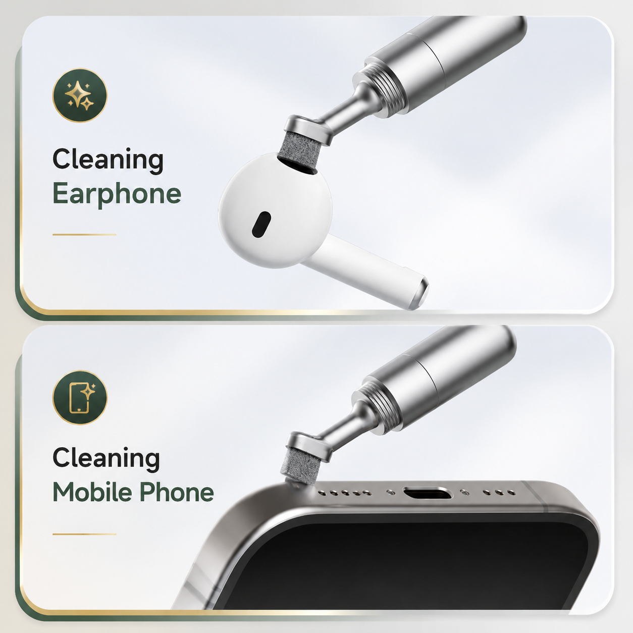 Premium Metal SIM Tool & Device Brush Keychain for Tech Lovers