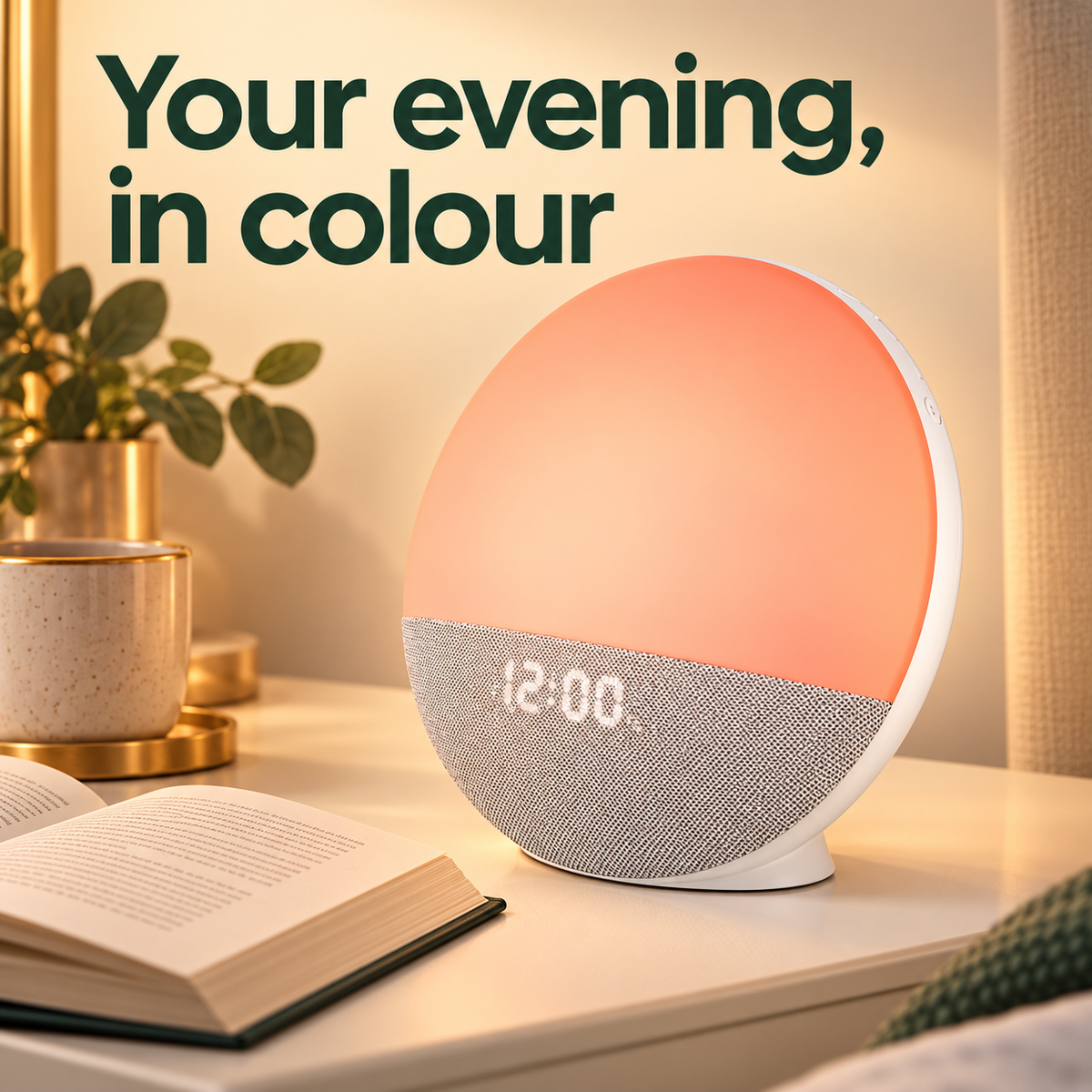 White Sunrise Clock and Bluetooth Light — A Thoughtful Bedside Gift Draft