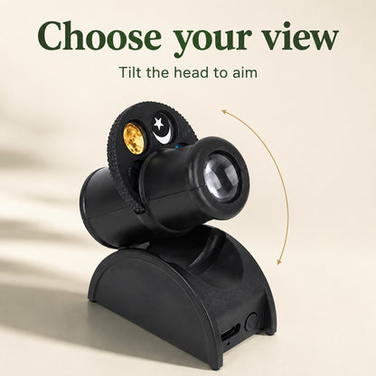 Compact Moon and Star Projector Lamp with Easy Disc Selection