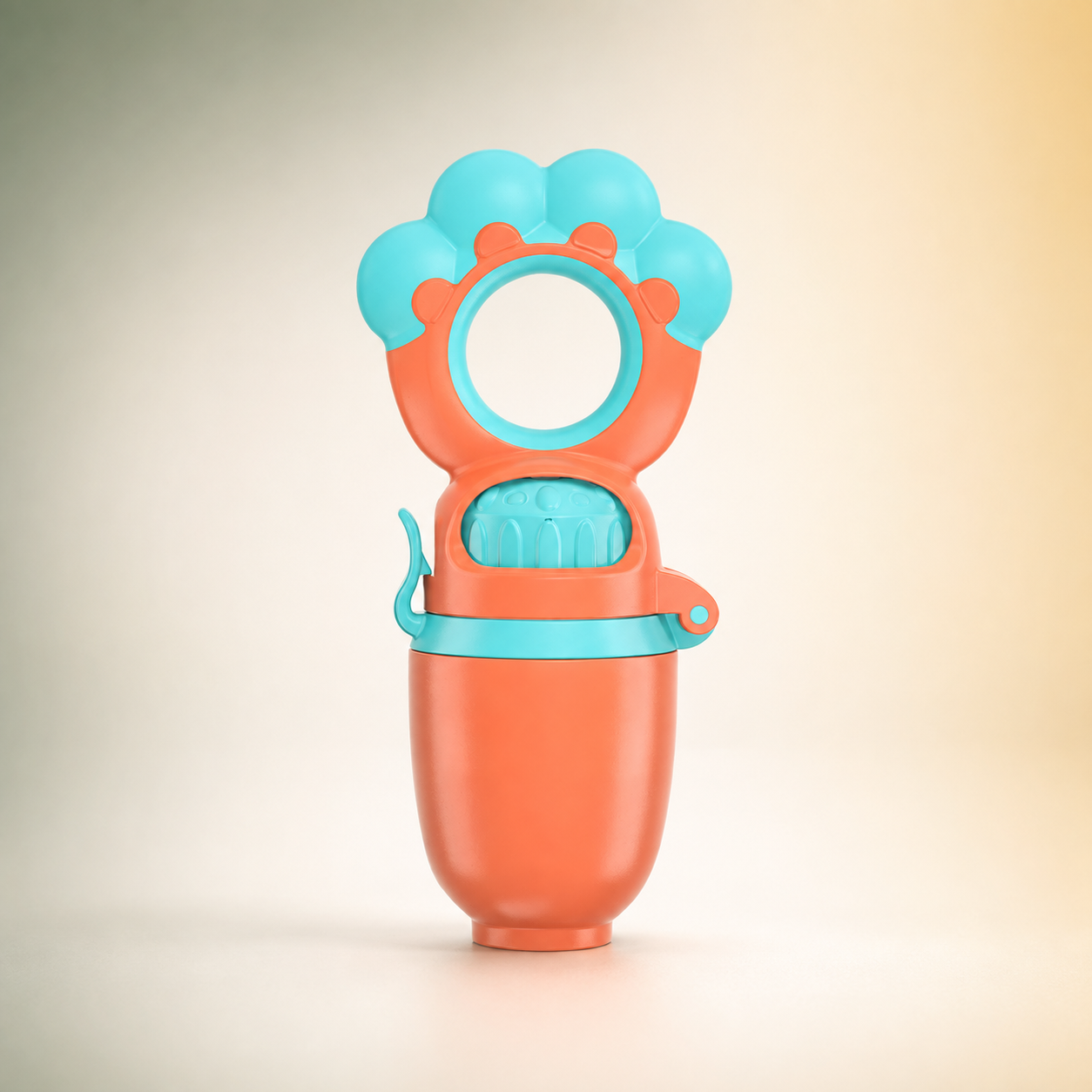 Silicone Baby Food Feeder with Easy-Grip Flower-Shaped Handle
