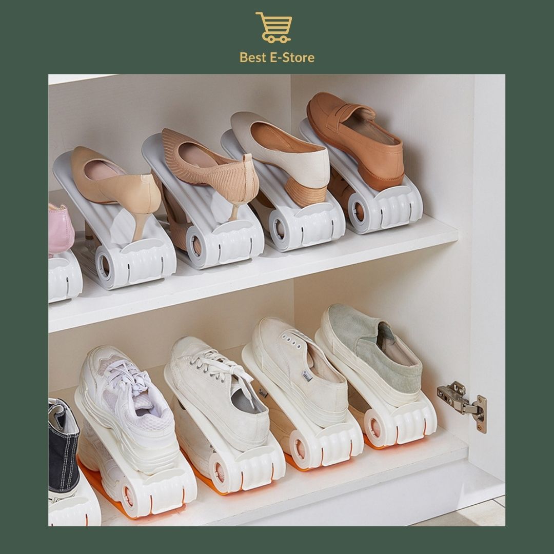 🌟 Space-Saving Shoe Storage Solution: Double Your Storage - Exclusive Buy 1, Get 1 FREE Offer 🌟