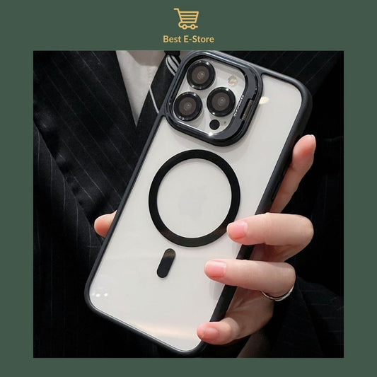 📸 HD Camera Lens Protector iPhone Case with Magnetic Kickstand