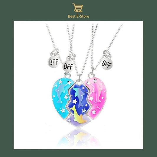 🌟 Magical Magnetic BFF Necklace Set: Unbreakable Bonds in Glittering Style - Buy 1 Piece, Get 2 Additional Pieces Free ✨