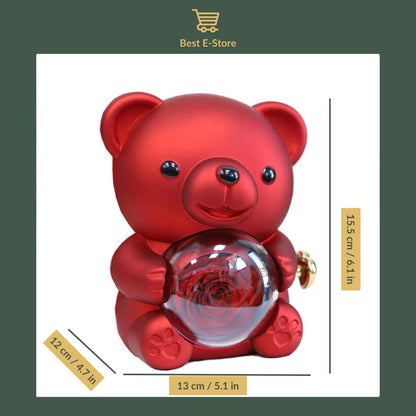 🌸 Elevate Your Jewelry Display with the Exquisite Red Rotating Bear 🌸