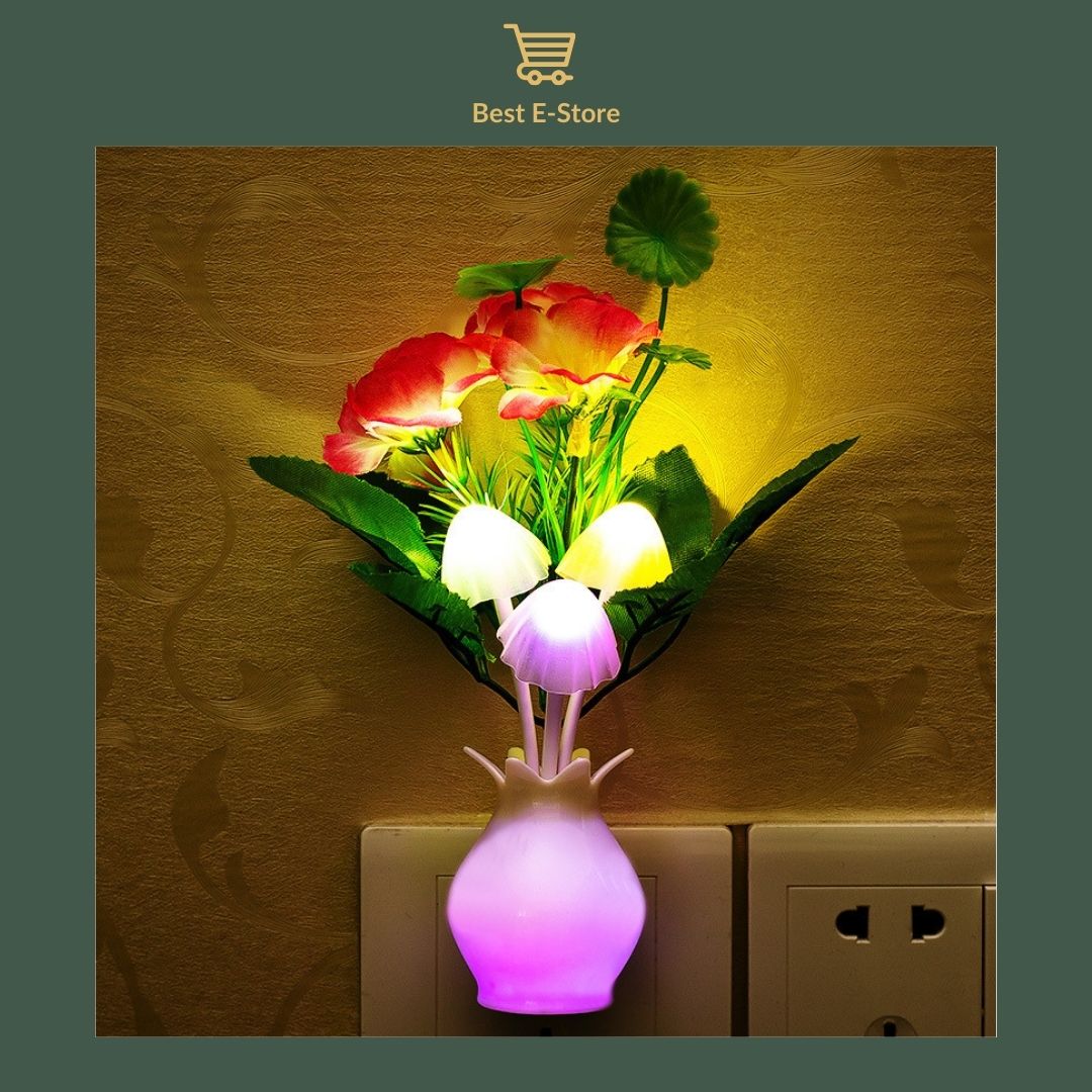 🎁 Flexible Magic Vase with Mushrooms & Rose - Ideal Gift 🎁