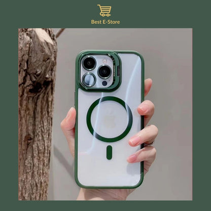 📸 HD Camera Lens Protector iPhone Case with Magnetic Kickstand