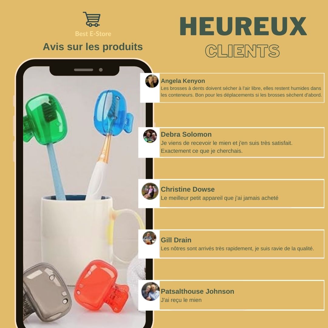 🎒 Protecteurs de brosse à dents portables: Compagnons de voyage colorés et hygiéniques 🌟