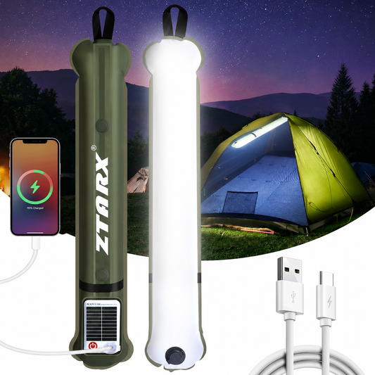 Inflatable Solar Camping Lantern Gift for Campers, RV Trips & Emergency Kits