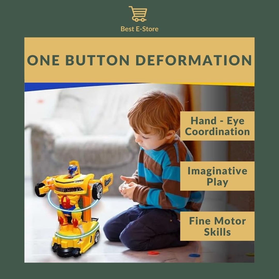 🚀 Ignite Your Child's Imagination! 💫: The Ultimate Multifunctional Robot Car Toy 🌈