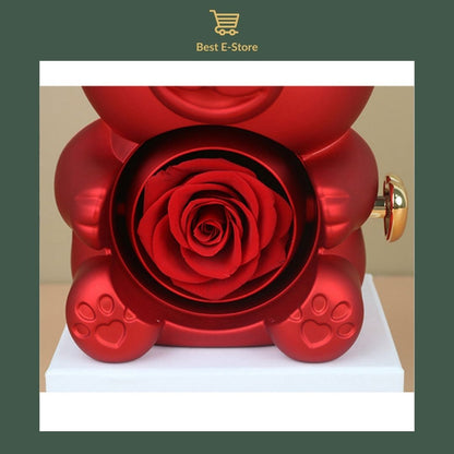 🌸 Elevate Your Jewelry Display with the Exquisite Red Rotating Bear 🌸