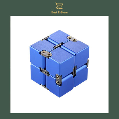 🌟 Stay Calm & Focused: Premium Aluminum Infinity Cube – The Ultimate Stress Buster