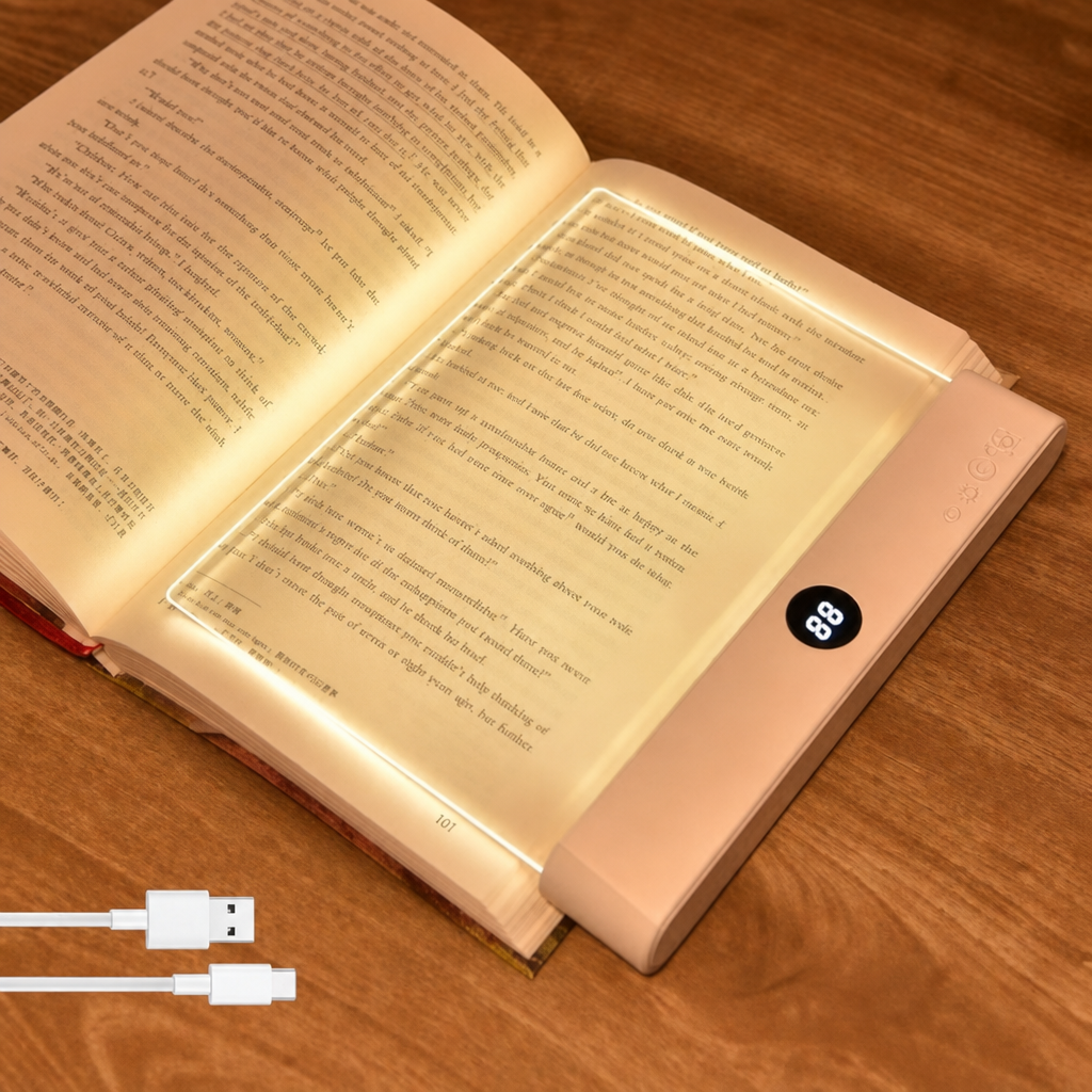 Creative Book Light Gift for Readers with Timer and Warm Glow