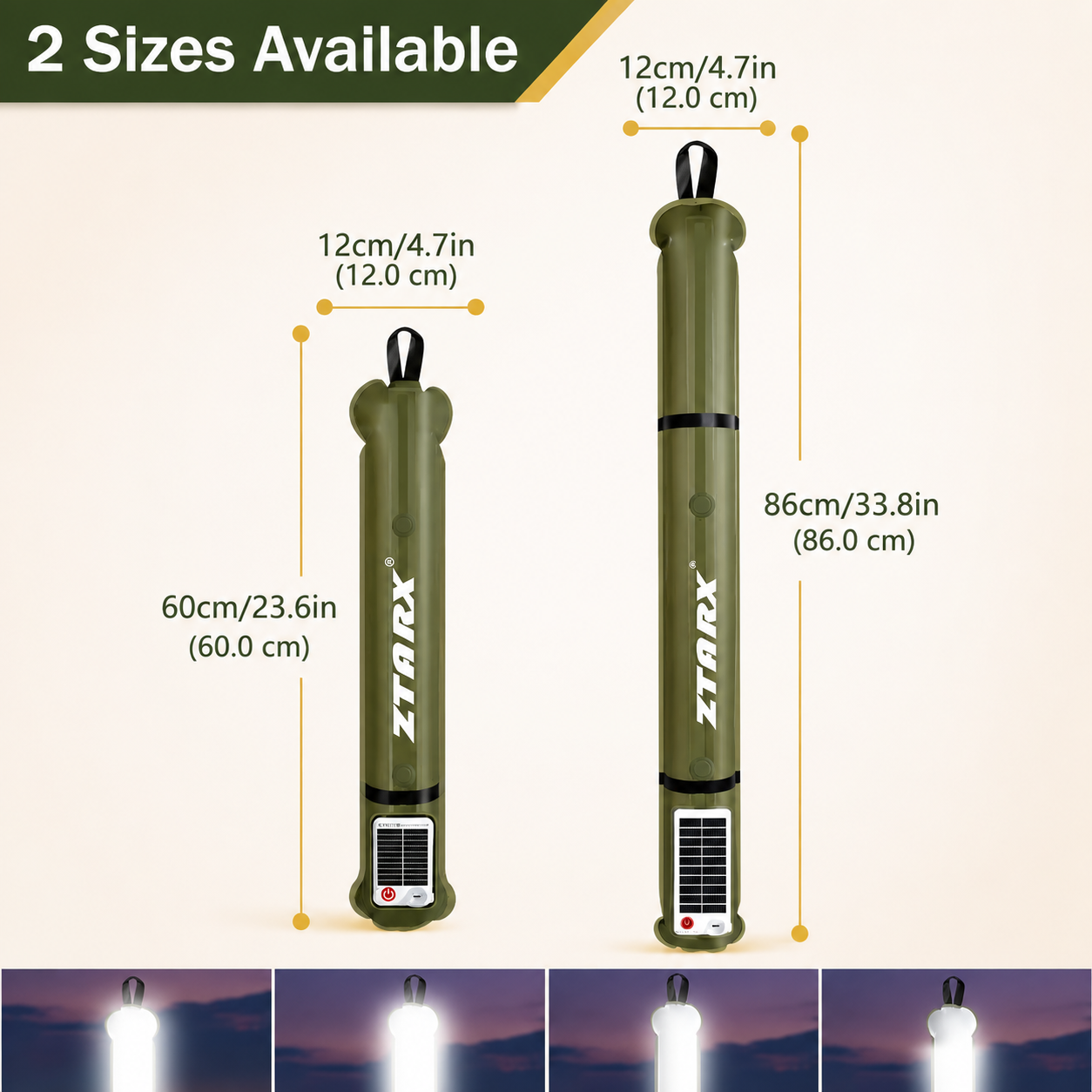 Inflatable Solar Camping Lantern Gift for Campers, RV Trips & Emergency Kits