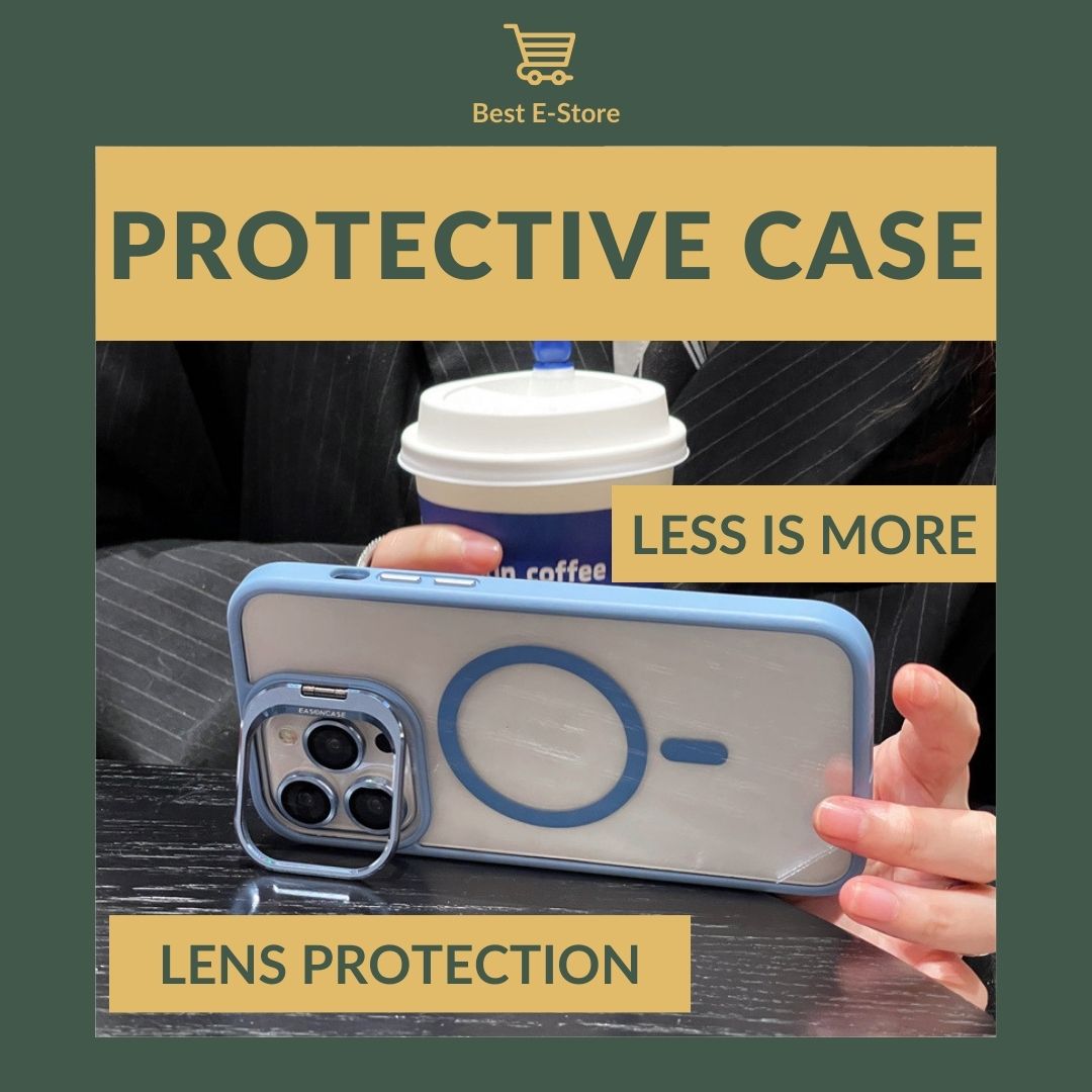 📸 HD Camera Lens Protector iPhone Case with Magnetic Kickstand