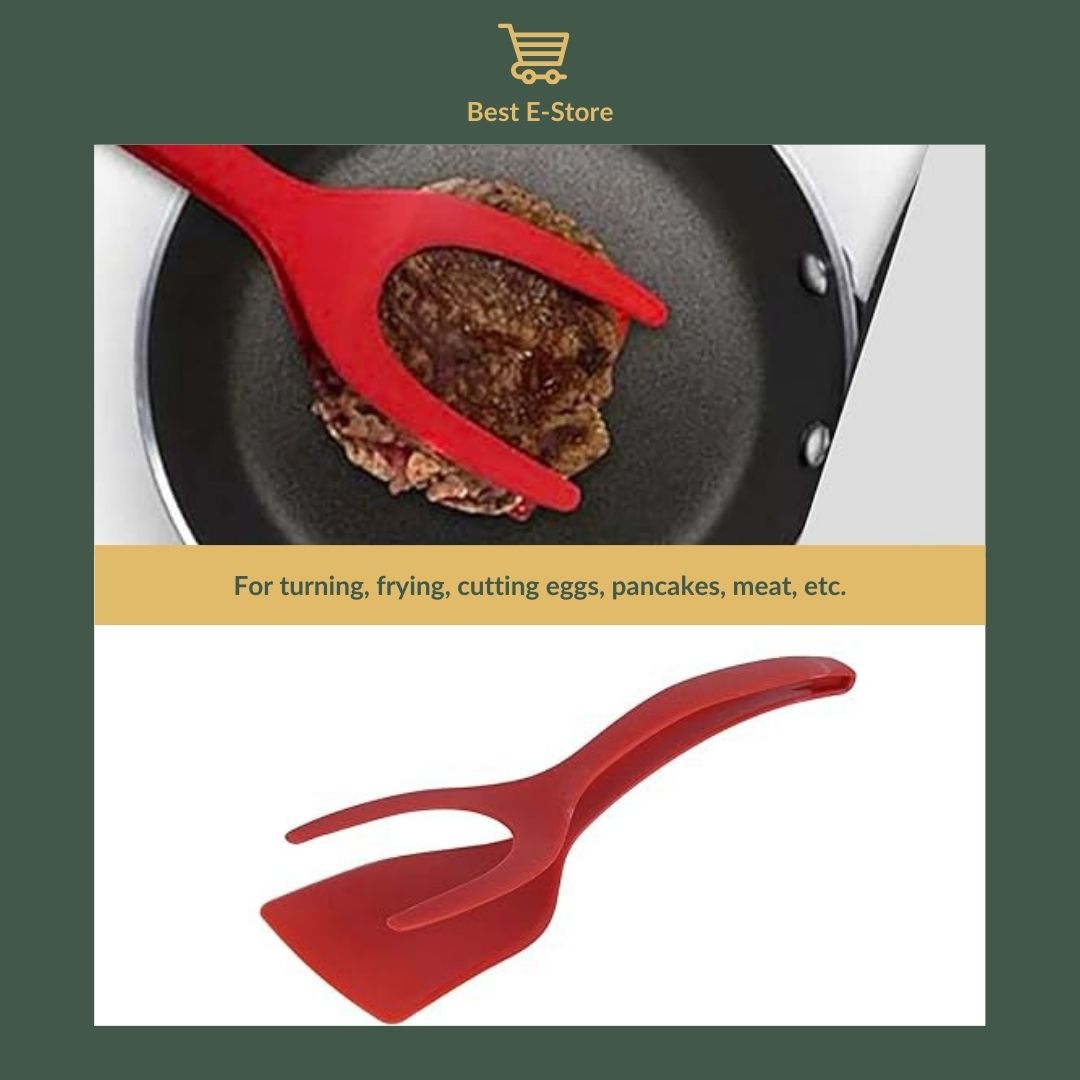 🌟 Non-Stick Cooking Companion: The 2-in-1 Silicone Spatula