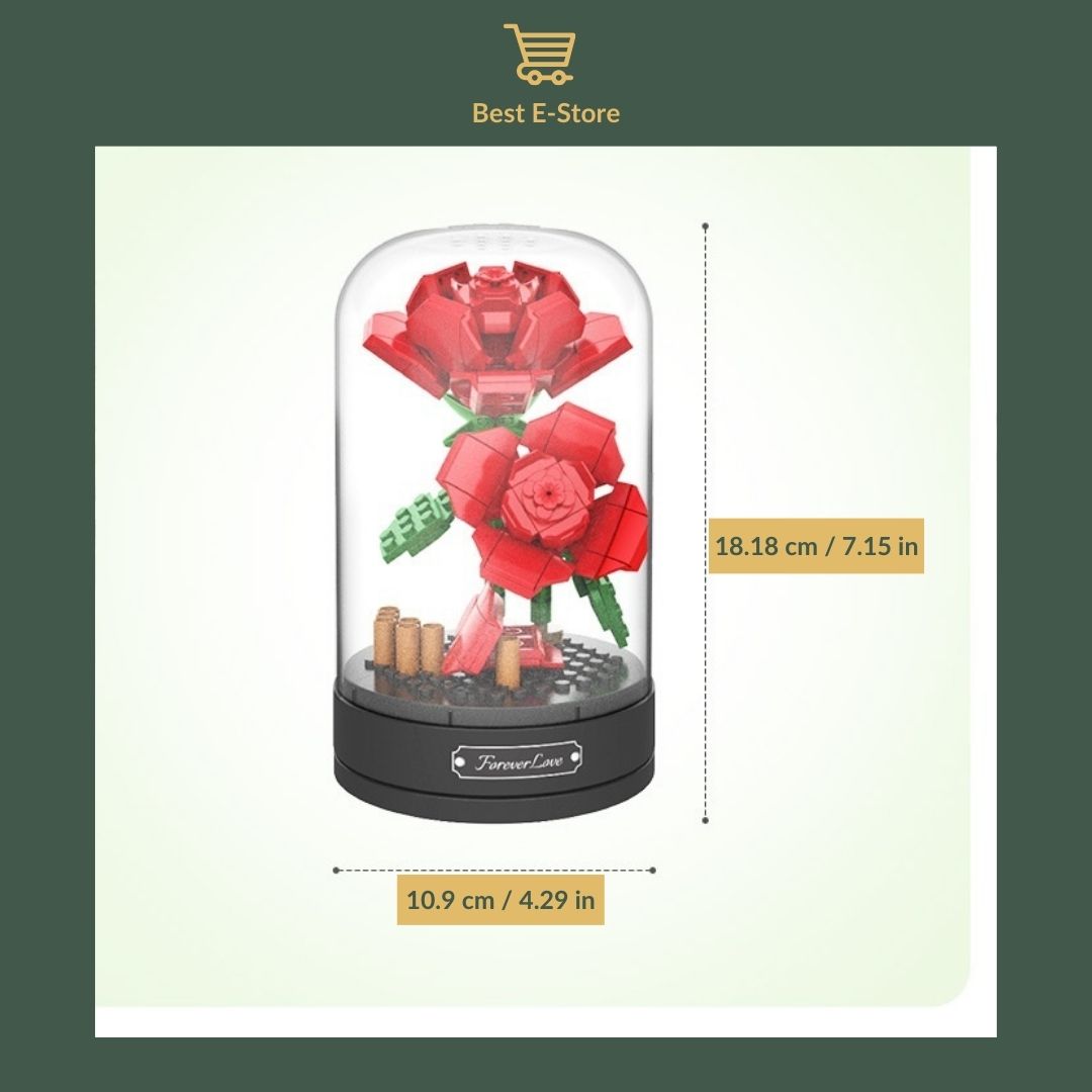 🌻 Timeless Elegance: Preserved Rose Bouquet in Glass Dome 🌷