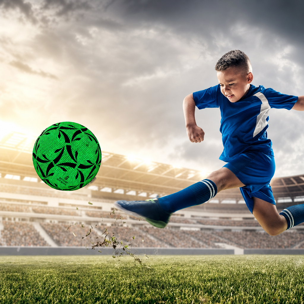Glow In The Dark Soccer Ball - No Batteries Needed, Play Anytime