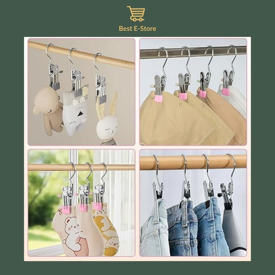 💼 Durable Elegance: Upgrade Your Hanging Experience with Our Portable Metal Hanging Clips