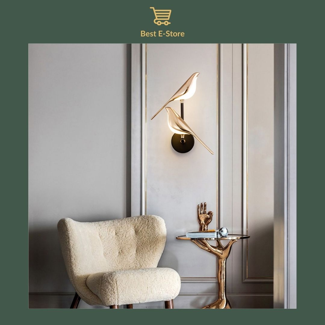 🕊️💡 Radiant Wings: Nordic Bird Wall Sconce 🏠