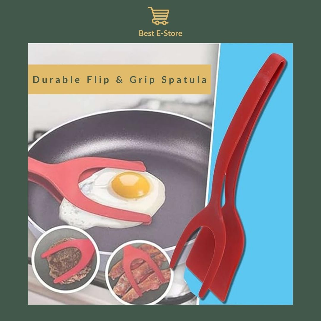 🌟 Non-Stick Cooking Companion: The 2-in-1 Silicone Spatula