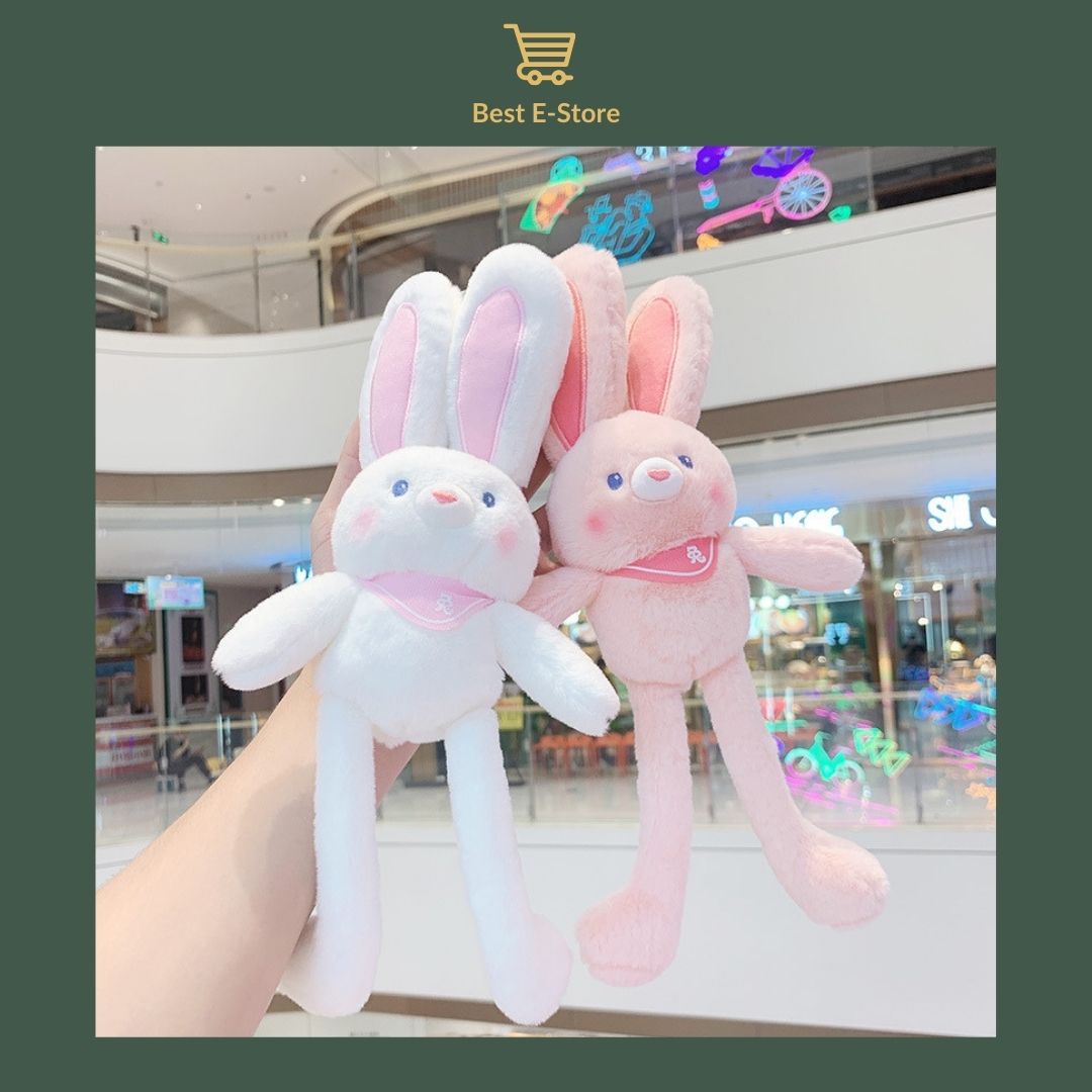 🌈 Fun & Functional: Stress-Relief Rabbit Keychain