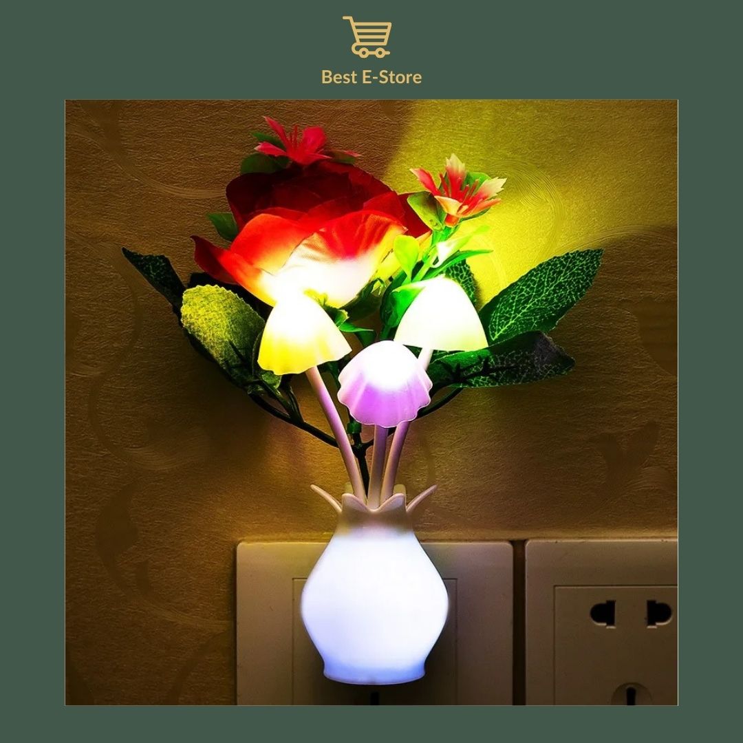 🎁 Flexible Magic Vase with Mushrooms & Rose - Ideal Gift 🎁