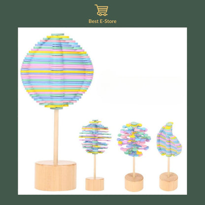 🎁 Gift of Art: Wooden Spiral Lollipop - Relaxation and Decor Combined ✨