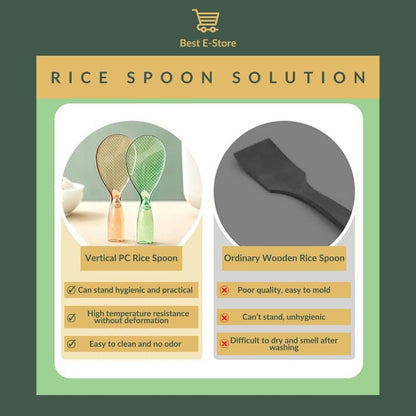 🌟 Hygienic Cooking Upgrade: Premium Standable Rice Paddle 🚿🍚