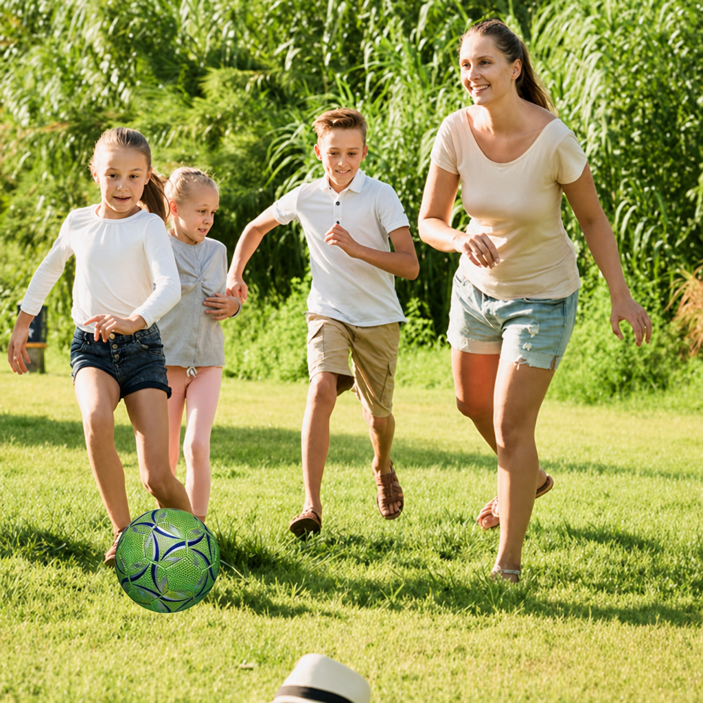 Glow In The Dark Soccer Ball - No Batteries Needed, Play Anytime