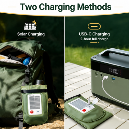Inflatable Solar Camping Lantern Gift for Campers, RV Trips & Emergency Kits