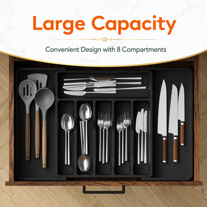Expandable Utensil Organizer Housewarming Gift for New Home and Kitchen