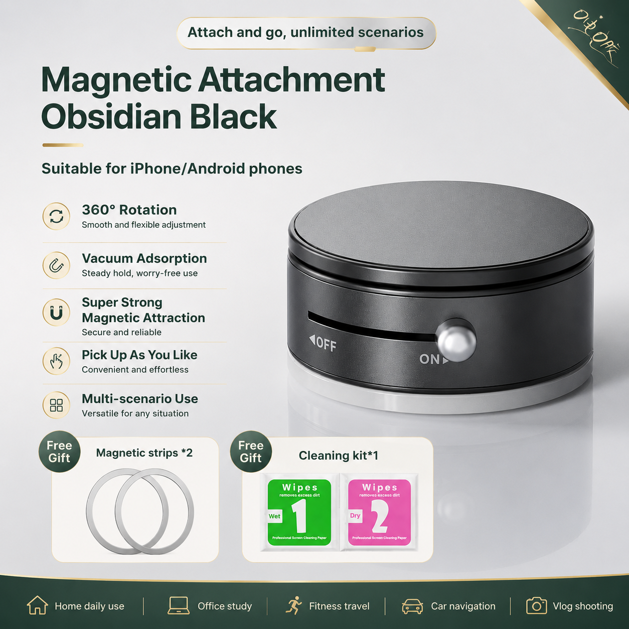 Magnetic Car Phone Holder Gift with Strong Magnet & Easy One-Second Install