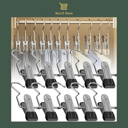 💼 Durable Elegance: Upgrade Your Hanging Experience with Our Portable Metal Hanging Clips