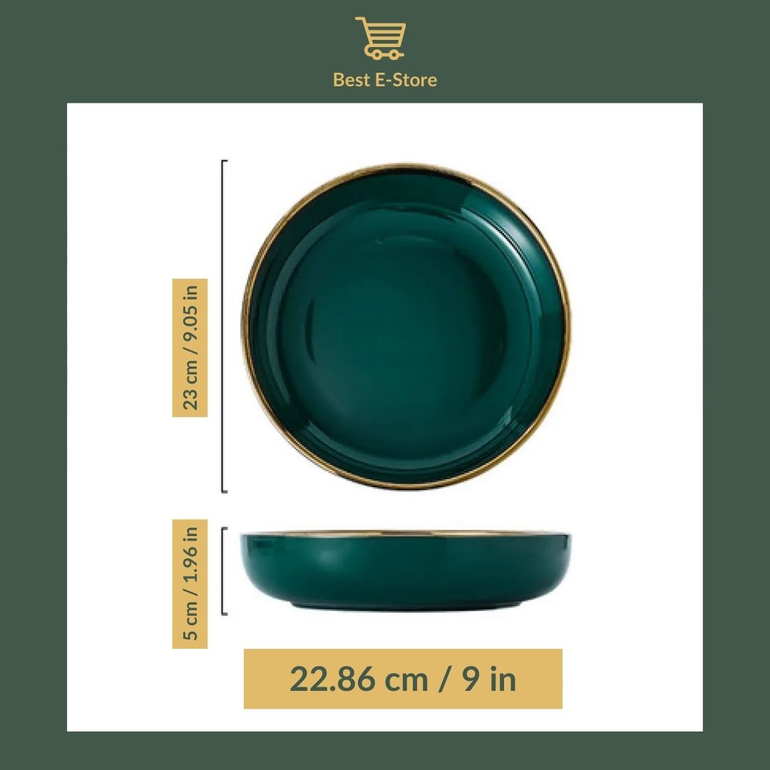 🌿 Elegant Green Ceramic Tableware – Handmade Perfection for the Dining Table 🍽️