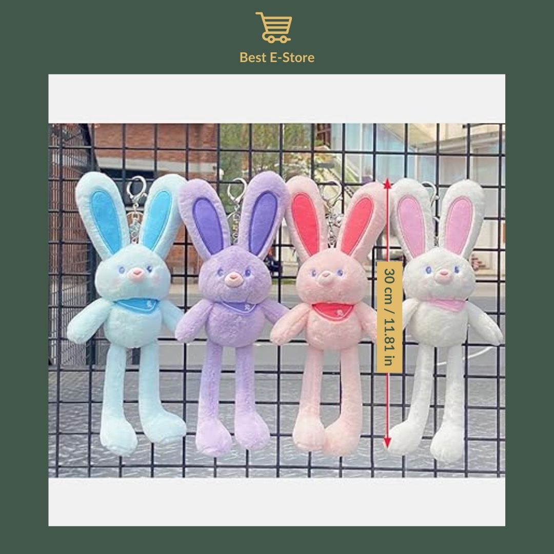 🌈 Fun & Functional: Stress-Relief Rabbit Keychain