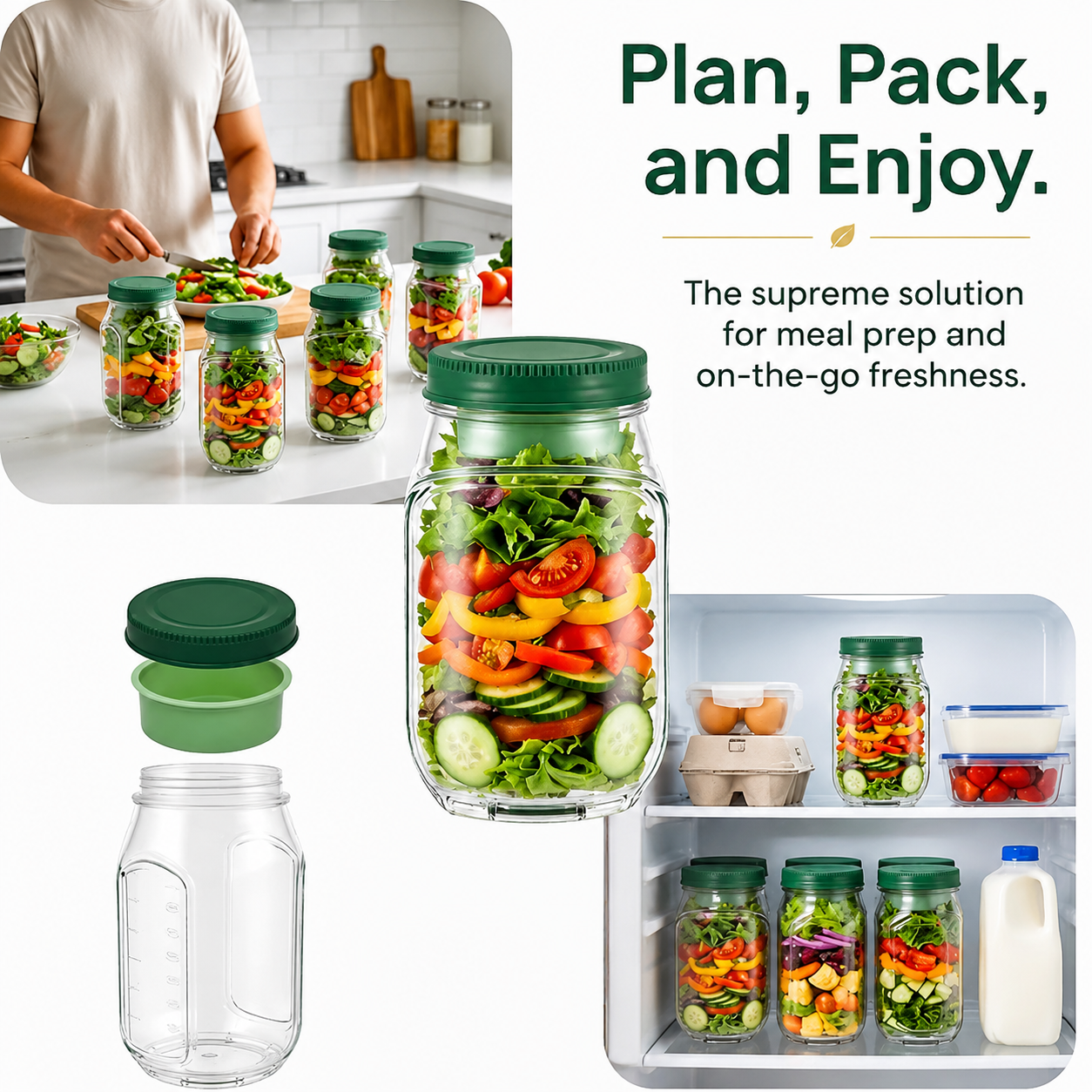 All-in-One Salad Container Gift for Health-Conscious Foodies