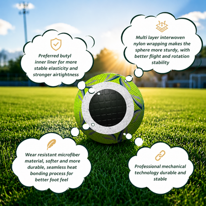 Glow In The Dark Soccer Ball - No Batteries Needed, Play Anytime