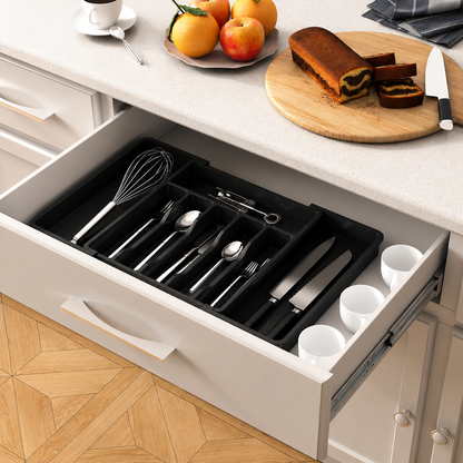 Expandable Utensil Organizer Housewarming Gift for New Home and Kitchen
