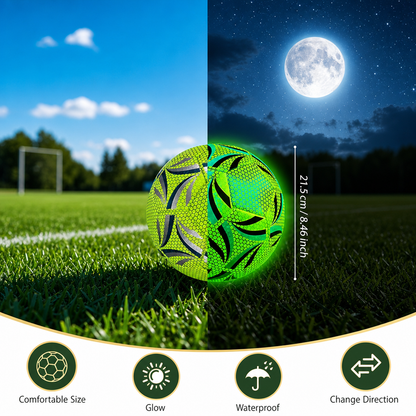 Glow In The Dark Soccer Ball - No Batteries Needed, Play Anytime