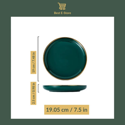 🌿 Elegant Green Ceramic Tableware – Handmade Perfection for the Dining Table 🍽️