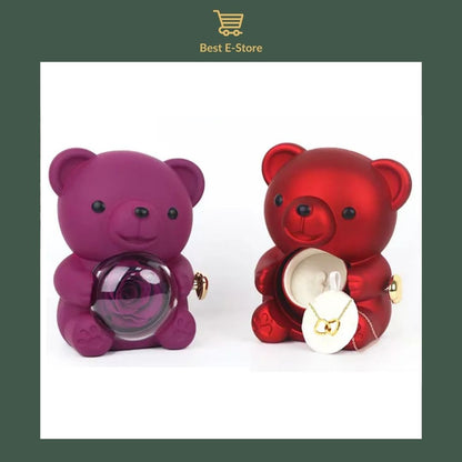 🌸 Elevate Your Jewelry Display with the Exquisite Red Rotating Bear 🌸