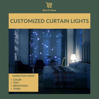 🌈✨ Illuminate Your Space: Bluetooth App Control Curtain Lights - Transform Your Space with 400 LEDs