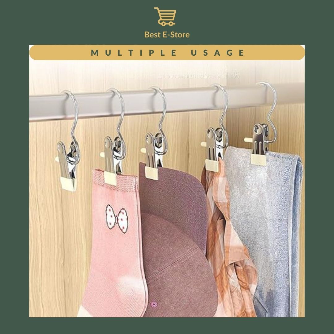 💼 Durable Elegance: Upgrade Your Hanging Experience with Our Portable Metal Hanging Clips