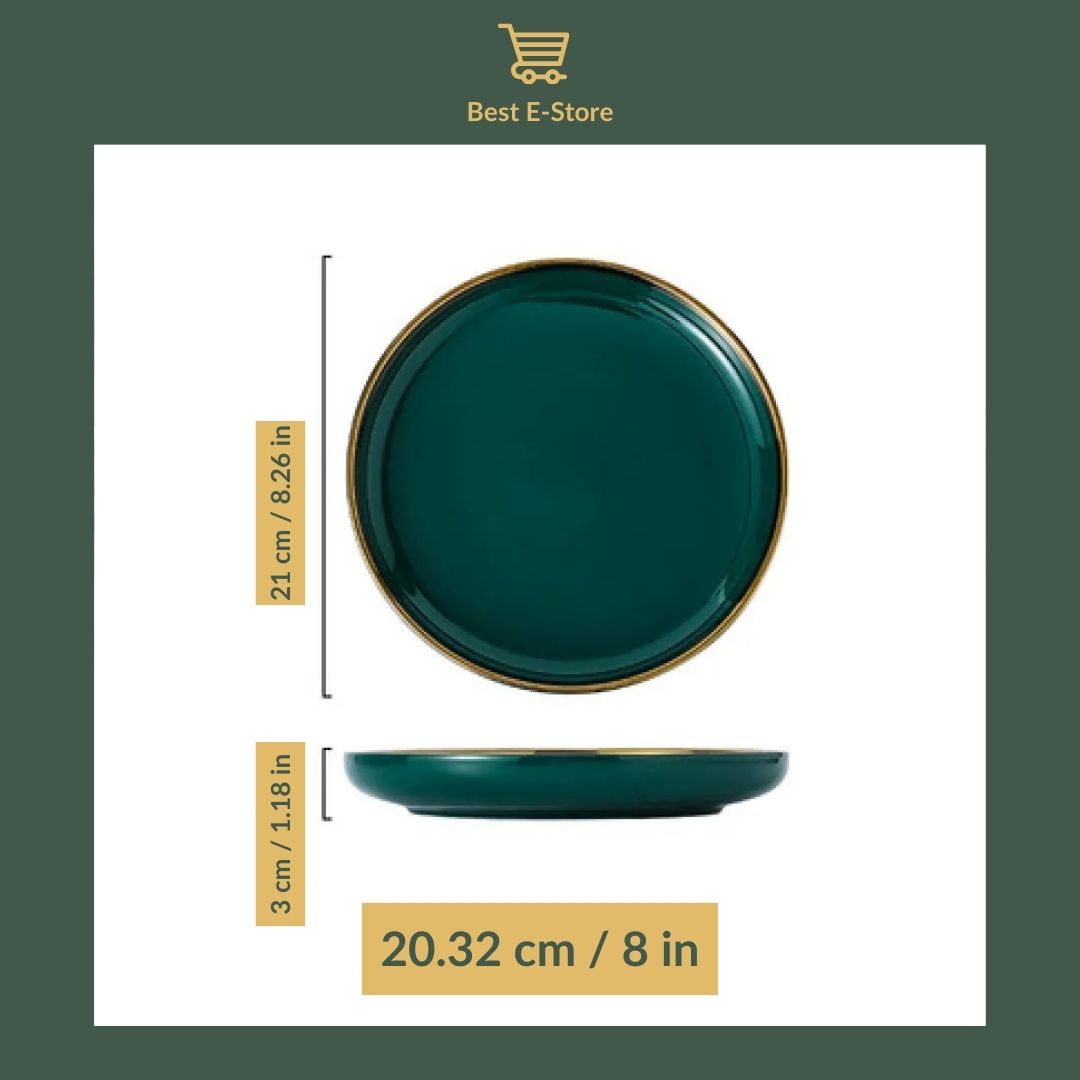 🌿 Elegant Green Ceramic Tableware – Handmade Perfection for the Dining Table 🍽️