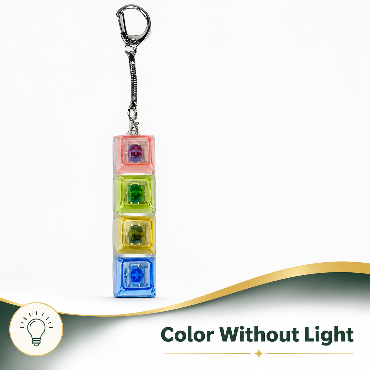 LED Keyboard Fidget Keychain for Stress Relief and Focus