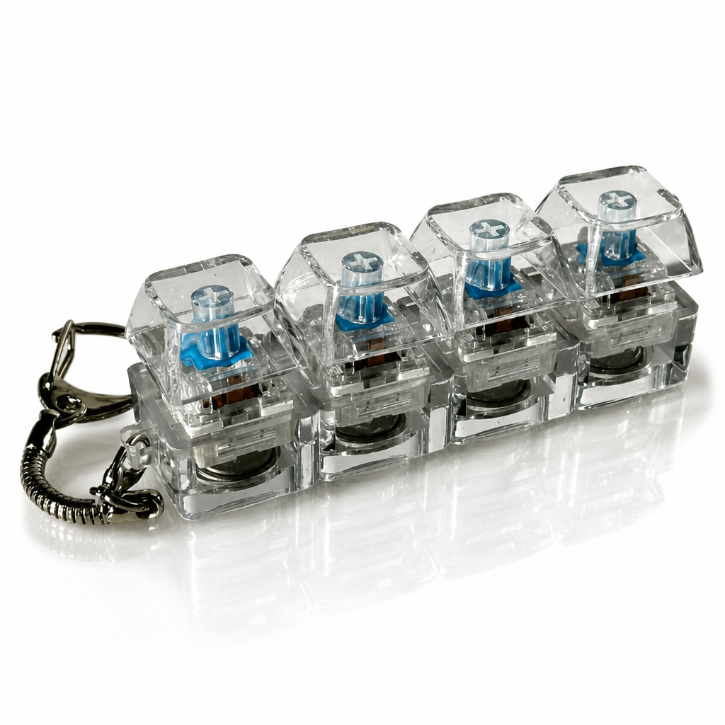 LED Keyboard Fidget Keychain for Stress Relief and Focus
