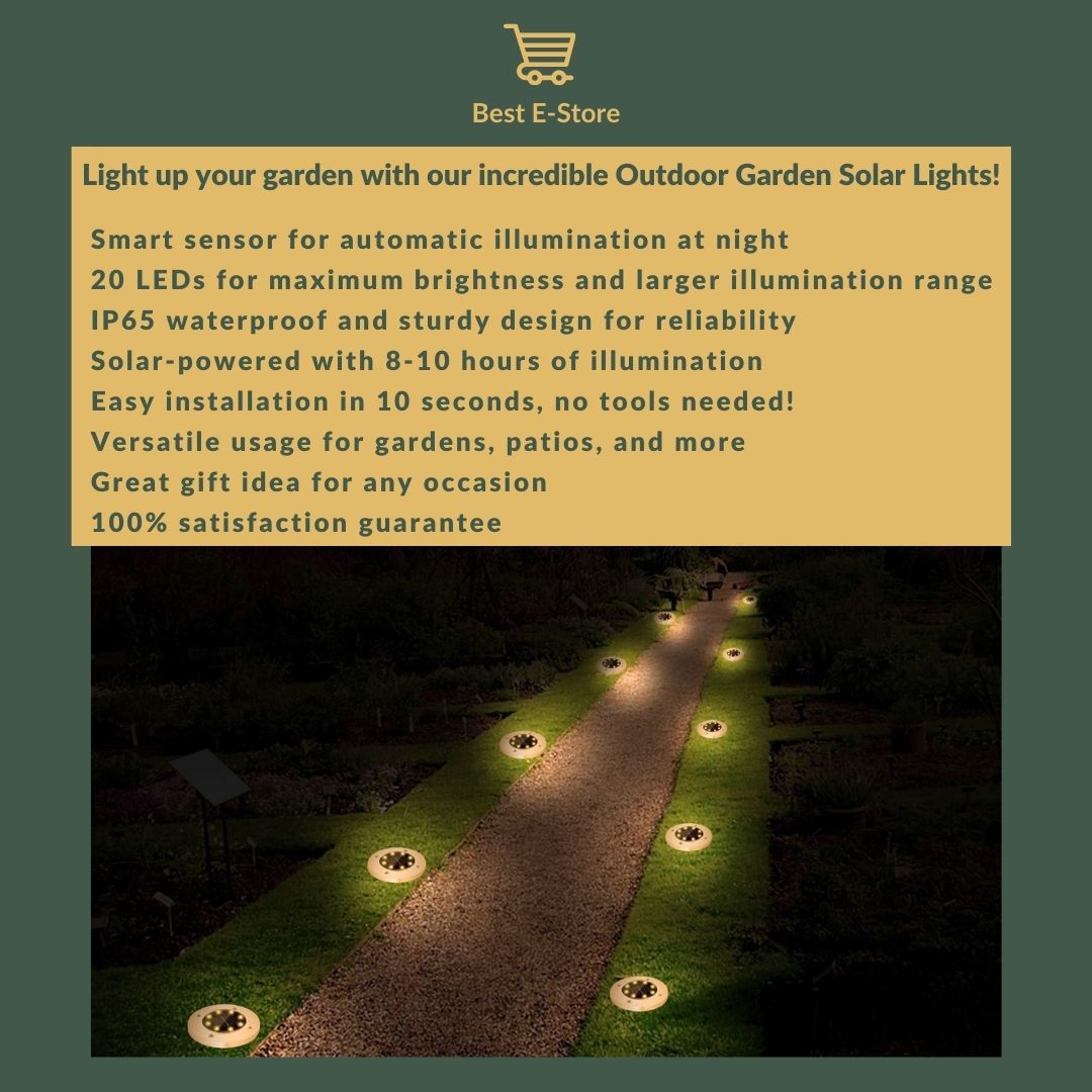 New Waterproof Solar Powered Garden Lights